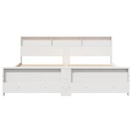 Рамка за легло с таблото Бяло 180 x 200 cm Инженерно дърво