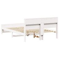 Рамка за легло с таблото Бяло 150 x 200 cm Инженерно дърво