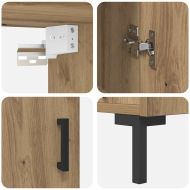 Висок шкаф дъб артизан 69,5 x 34 x 180 см Инженерно дърво