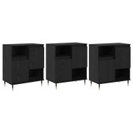 Скейдбордове 3 pcs Черен дъб 180 x 35 x 70 см Инженерно дърво