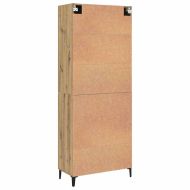 Висок шкаф 2 pcs Дъб Инженерно дърво