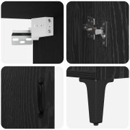 Висок шкаф 2 pcs Черния дъб Инженерно дърво