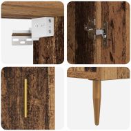 Висок шкаф Старо дърво 69,5 x 34 x 180 см Инженерно дърво