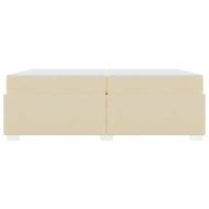 Рамка за легло с матрак Крем 200 x 200 cm текстил