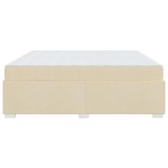 Рамка за легло с матрак Крем 200 x 200 cm текстил