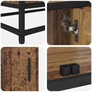 ТВ Единици 2 pcs Старо дърво 210 x 35 x 41 см Инженерно дърво