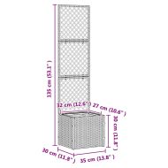 Кашпа Черно 35 x 30 x 135 см Метал
