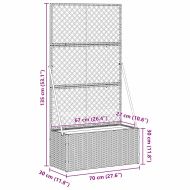 Кашпа Кафяво 105 x 30 x 170 см Метал