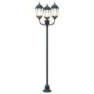 Светлинен стълб за градина Тъмнозелено Алуминий и стъкло