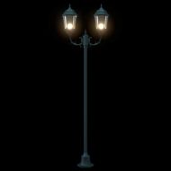 Светлинен стълб за градина Тъмен зелен Алуминий и стъкло