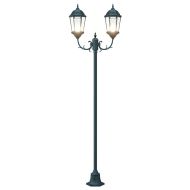 Светлинен стълб за градина Тъмен зелен Алуминий и стъкло