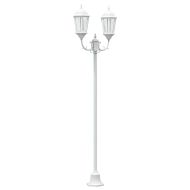 Светлинен стълб за градина Бяло Алуминий и Стъкло