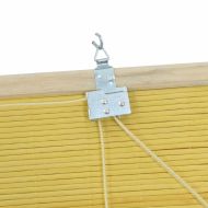 Ролетна щора С завеси Жълто 90 x 220 cm бамбук