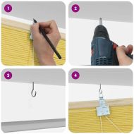 Ролетна щора С завеси Жълто 100 x 220 cm бамбук