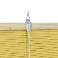 Ролетна щора С завеси Жълто 120 x 160 cm бамбук