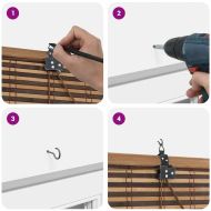 Ролетна щора С завеси Кафяво 100 x 160 cm бамбук