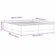 Рамка за легло Сивозелен 180 x 200 cm Кадифе