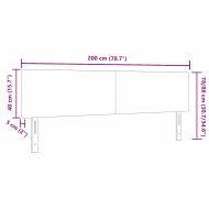 Облегалка за глава Светлозелено сиво 200 cm Изкуствена
