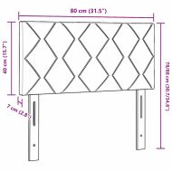 Облегалка за глава с таблото Светлосиво 80 cm Кадифе