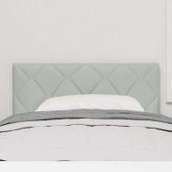 Облегалка за глава с таблото Светлосиво 100 cm Кадифе