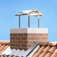 Капак за камина Сребрист 40 x 40 x 37.5 см Неръждаема стомана