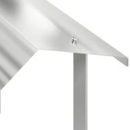 Капак за камина Сребрист 40 x 40 x 37.5 см Неръждаема стомана