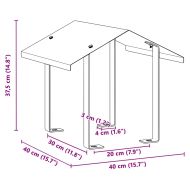 Капак за камина Сребрист 40 x 40 x 37.5 см Неръждаема стомана