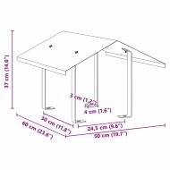 Капак за камина Сребрист 50 x 60 x 37 см Неръждаема стомана
