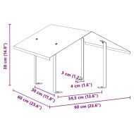 Капак за камина Сребрист 60 x 60 x 38 cm Неръждаема стомана