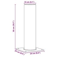 Разширение на коминна глава Сребрист 24 x 24 x 50 см