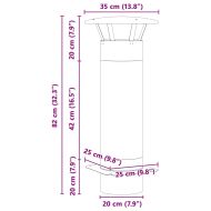 Разширение за комин Сребрист 35 x 35 x 82 см Неръждаема стомана