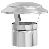 Дъждобран за комин Сребрист 20 x 20 x 18 см Неръждаема стомана