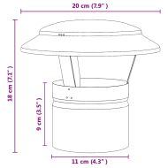 Дъждобран за комин Сребрист 20 x 20 x 18 см Неръждаема стомана