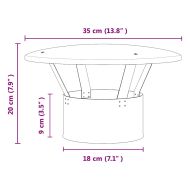 Дъждобран за комин Сребрист 35 x 35 x 20 см Неръждаема стомана