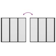 Душ параван Черно 120 x 2 x 117 см Алуминий