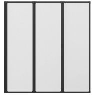 Душ параван Черно 132 x 2 x 140 см Алуминий