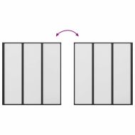 Душ параван Черно 132 x 2 x 140 см Алуминий