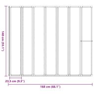 Душ параван Друг Черно 168 x 140 см Алуминий
