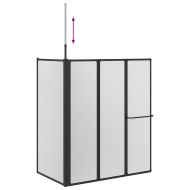 Душ параван Друг Черно 120 x 70 x 137 см Алуминий