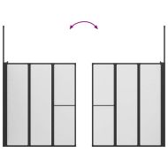 Душ параван Друг Черно 120 x 70 x 137 см Алуминий