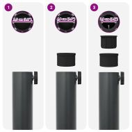 Основа за чадър Тъмен сив 45 x 45 x 31,5 см