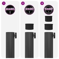 Основа за чадър Тъмен сив 45 x 45 x 31,5 см