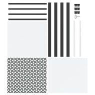 Вътрешна врата Черно 83 x 201.5 cm Закалено стъкло и алуминий