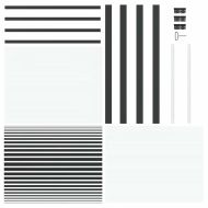 Вътрешна врата Черно 93 x 201.5 cm Закалено стъкло и алуминий