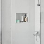 Нишата за душ Бяло 30 x 20 x 9.5 см Неръждаема стомана