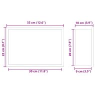 Нишата за душ Бяло 30 x 20 x 9.5 см Неръждаема стомана