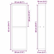 Нишата за душ Черно 60 x 20 x 9.5 см Неръждаема стомана