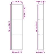 Нишата за душ Бяло 90 x 20 x 9.5 см Неръждаема стомана