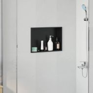 Нишата за душ Черно 45 x 30 x 9.5 см Неръждаема стомана