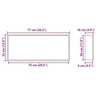 Нишата за душ Бяло 75 x 30 x 9.5 см Неръждаема стомана